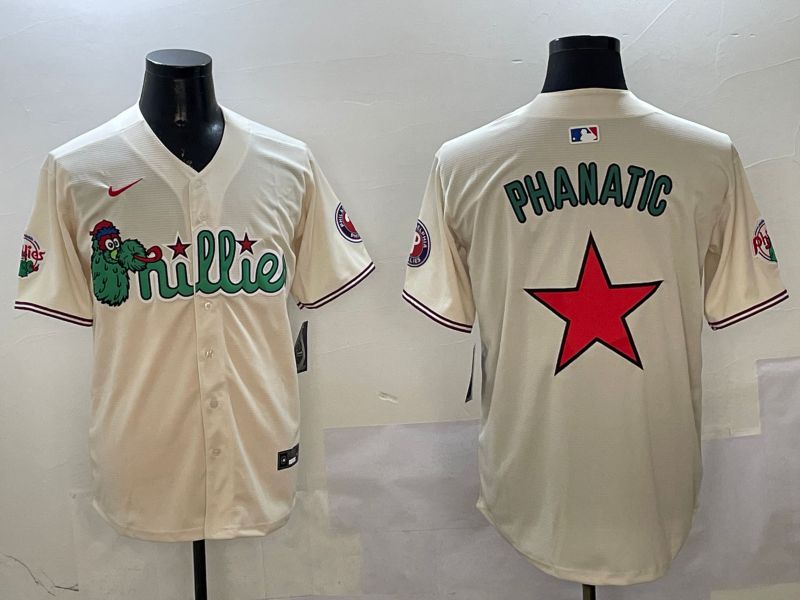 Men Philadelphia Phillies Blank Cream Three generations Joint Name 2025 Nike MLB Jersey style 11->philadelphia phillies->MLB Jersey